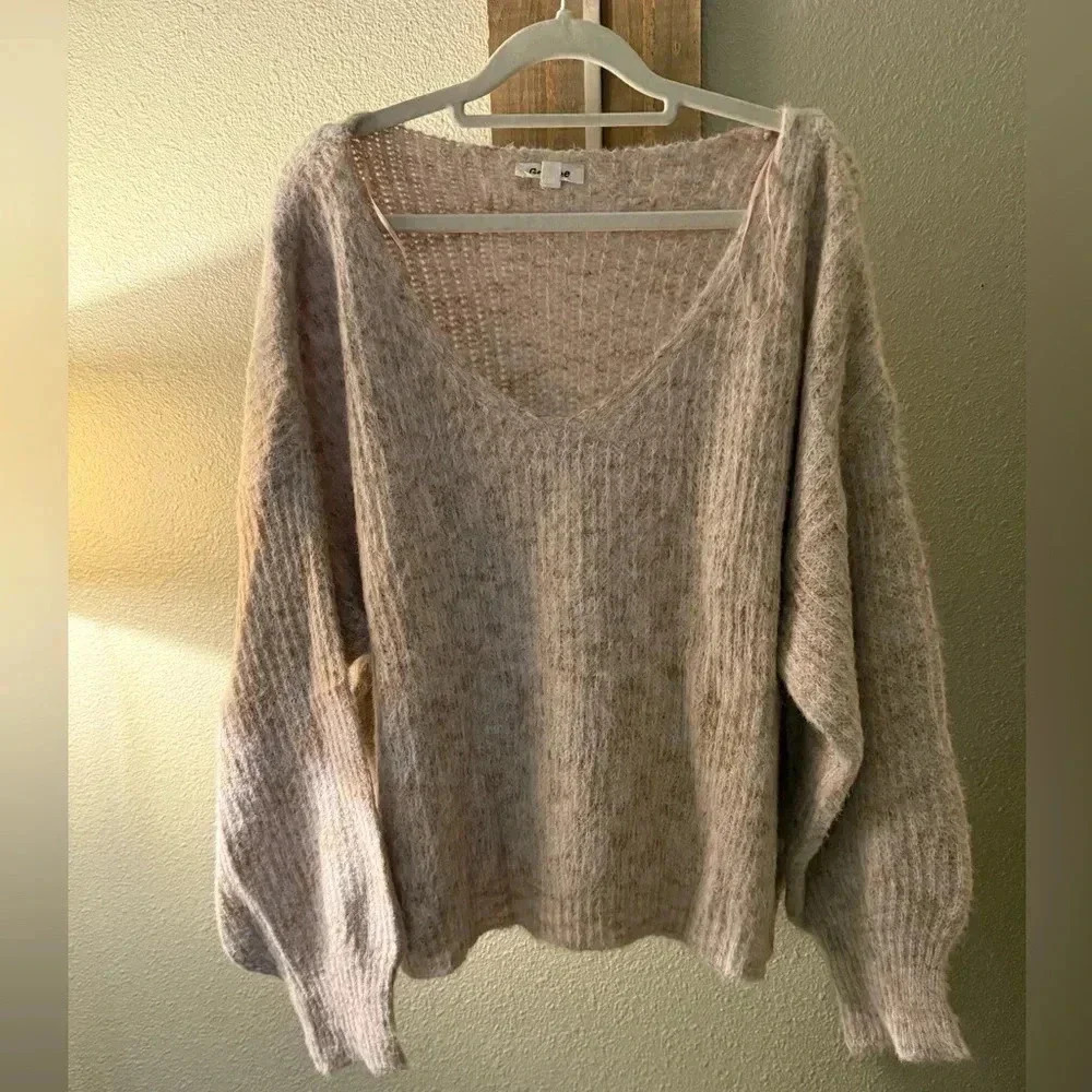 NWOT GeeGee Cozy blush pink oversized sweater L - Picture 4 of 5